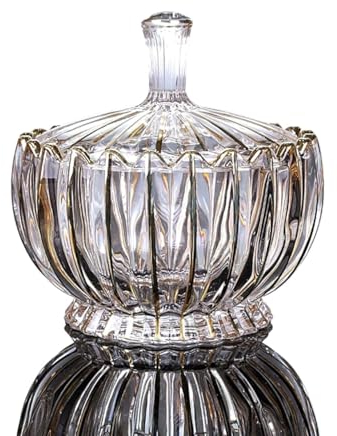 BgnEhRfL Sucrier avec Couvercle sucrier sucrier en Cristal Transparent avec Couvercle, boîte à Sucre en Verre épaissi, Distributeur de Sucre Pot de Bonbons Pot d'assaisonnement avec Couvercle