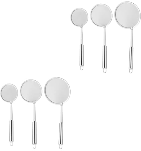 MAGICLULU 6 Pièces cuillère à en acier inoxydable Écumoire filtre cuisine tamis à graisse araignée de cuisine écrémeuse lait de soja Séparateur Glace écran de filtre Louche