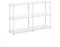 Furinno Turn-N-Tube 3-stöckiges Aufbewahrungsregal in doppelter Größe, Weiß/Weiß, 29.5 x 120.4 x 74.9 cm