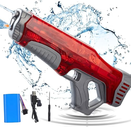 Elektrische Wasserpistole für Erwachsene,Schnelles Auto Saug mit 330+ Kontinuierlicher Wasserpistole bis zu 8-10Meter,Große Spritzpistole,Elektrische Wasserpistole,mit Automatischer Wasseraufnahme