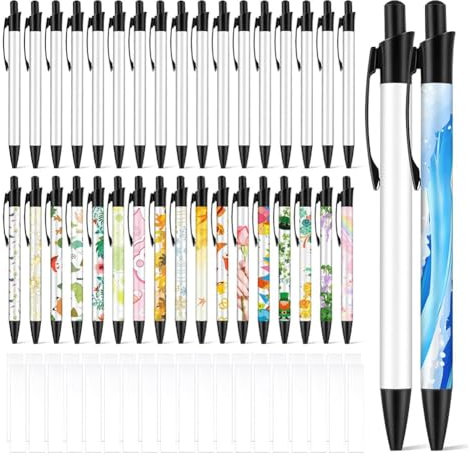 mansH Sublimationsstift, Sublimationsbeschichtete Stifte mit Schrumpfverpackung für Heimwerker, Büro, Zuhause, 36 Stück