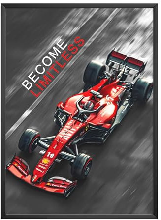 MJ-GRAPHICS® Motivationsbilder Formel1 Bilder Büro, A2 Bild Büro Motivation Motorsport F1 Ferrari Rennsport Mood Poster Wohnzimmer Motivation Bild Affirmationen Kleiderraum Bild ohne Rahmen