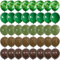 Juego de globos del ejército verde y marrón, 12 pulgadas, verde salvia oscuro, retro, café claro, marrón, camuflaje, globos de látex para camuflaje, fiesta de cumpleaños, caza, soldado, camping,