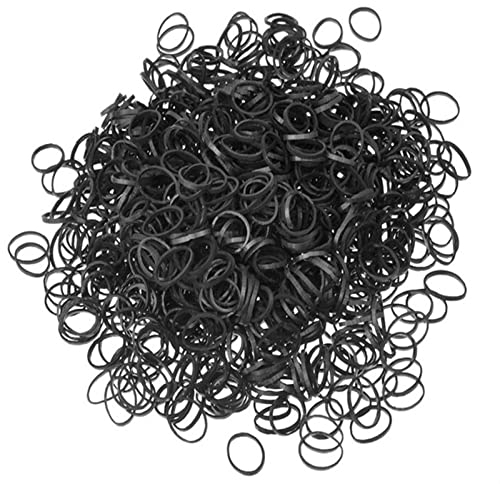 1000 Stück Haar Haargummis Mini Elastische Haargummi Bänder Kleine Schwarz Gummibänder Gummi Haarbänder Dünne Haargummis für Frauen Mädchen Kinderhaar Flechten Tägliche Frisuren