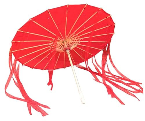 Tian Guan Ci Fu Xie Lian Cosplay Requisiten Bambus Hut Hua Cheng Papierschirm konischer Hut mit Garn Bühnenaufführung Cosplay Kostüm Zubehör