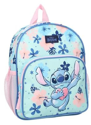 mybagstory - Rucksack für Mädchen Stitch – Blau – Kinder – Schule – Kindergarten – Krippe – Schulranzen Mädchen – Größe 29 cm – verstellbare Träger – Geschenkidee, Stitch - Blau, Enfant