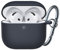 JETech Aggiornato Cover Custodia Silicone per AirPods 4a Generazione (2024) con Portachiavi, Interno PC Rigido, Antiurto Protettiva Pelle Guscio, LED Frontale Visibile (Nero)