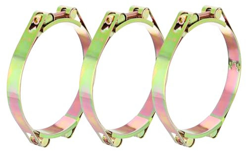 sourcing map 3 Pack T-Bolt Hose Clamp, 0.9 Heavy Duty Adjustable Tube Clamps Radiator Hose Clamp Working Range 140-150mm for 5.51-5.91 Hose ID Intake Soft Hose Intercooler Clamp