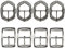 GTNCE 8 Stück Trachten Gürtelschnallen Set, Antik Metall Gürtelschnallen, Retro Ersatzschnalle für Gürtel Herren Damen, chnalle für Lederhosen Trachtenhosen Hosenträger