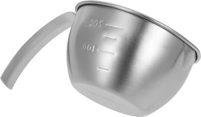 Cabilock Stainless Steel Cooking Bowl Handle Mixing Bowl for Sauce Desserts Measuring Cup Kitchen