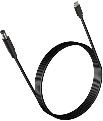 Greluma 1 Pieza 2m TYPE-C a DC 5,5 x 2,1mm Cable de carga de alimentación para computadora portátil, 20V USB C entrada macho a DC 5,5 x 2,1mm Cable de carga de alimentación macho hasta 100W