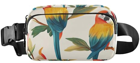 Bauchtasche mit Cartoon-Aras, stilvolle Bauchtasche für Damen und Herren, wasserdichte Bauchtasche mit verstellbarem Gurt für Radfahren, Wandern, Fitnessstudio, Lustige Cartoon-Aras, 1 size