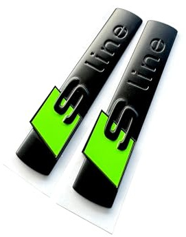 Emblema originale Audi S-Line in nero opaco 8N0 853 601 A (verde)