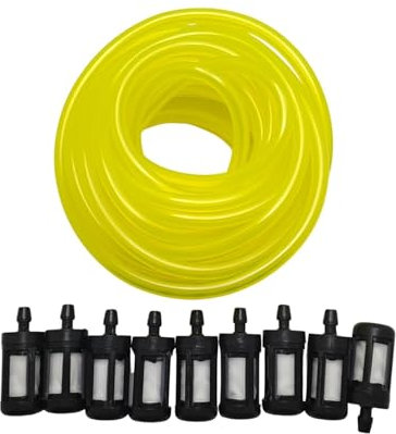 AOIUU Compatible con S-t-i-H=L, H-u-s-q=v-a-r-n-a, E-c-h-0, Crafts-man, motosierra, soplador, recortador, 5 m, 16 pies, 1/8 x 1/4, 3 mm x 6 mm, filtro de línea de manguera de combustible Tygon.
