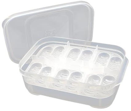 Tortoise Breeding Box - 12 Grids Reptile Egg Incubator Tray - Transparent Hibernation Incubation Tray for Amphibians Snake Lizards