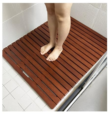 rutschfeste Badematte Wasserabweisende Beschichtung Wasserdichtes Erhöhtes Lattenrost Einsatzmöglichkeiten: Duschen, Saunen, Badewannen, Pools, Strände, Wohnmobile Und Yachten(30x38in(76x96.5cm))