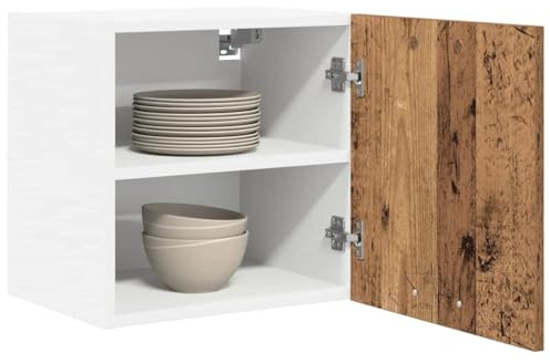 vidaXL Hängeschrank Altes Holz und Weiß 40 x 31 x 40 cm Holzwerkstoff