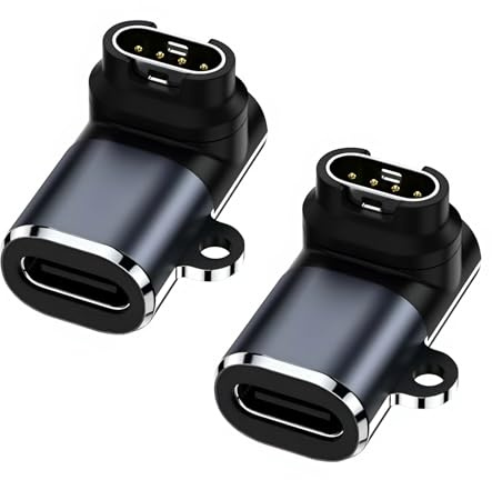 Zquqwa 2 Pcs USB C to Watch Charger Adapter, Charger Cable Compatible with Garmin Fenix 7 7S 7X 6s 6 6X, instinct Tactical, Venu Sq, Forerunner 45 45S 245 55 935,Approach S40,Vivoactive 4 4S 3 3music