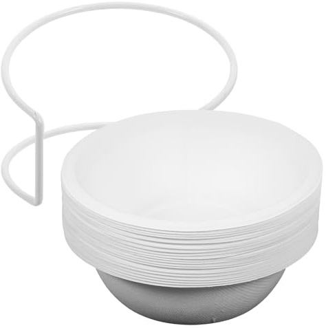 SEWACC Gamelles pour Chatons et Animaux Domestiques en Papier Blanc, Grosse Capacité, Résistantes Usage Extérieur et Voyage