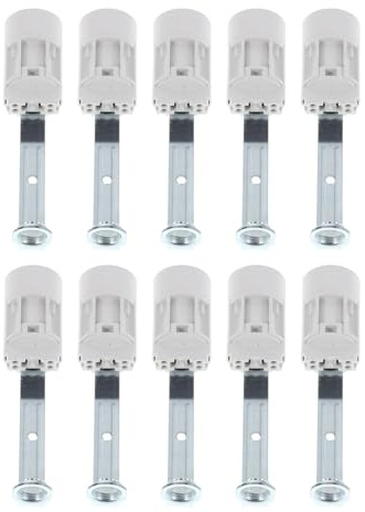 Douille E14 pour Ampoule Candélabre, Lot de 10, Blanc | Culot E14, Matériel de Lampe en Plastique Alliage Zinc Cuivre, pour Chandeliers et Plafonniers