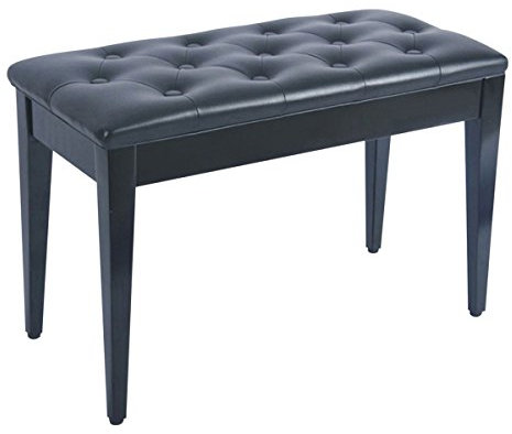 Njs Piano Or Keyboard Bench With Storage Compartment Black