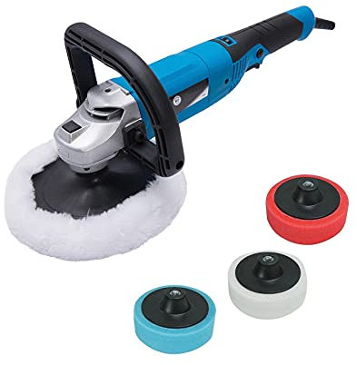Dapetz ® Electric Sander Polisher Car Body Buffer Machine and 180mm with 5 Pc Polishing sponges Kit Car Buffer, for Buffing Metal, Plastic, Tiles, Car Paint and More