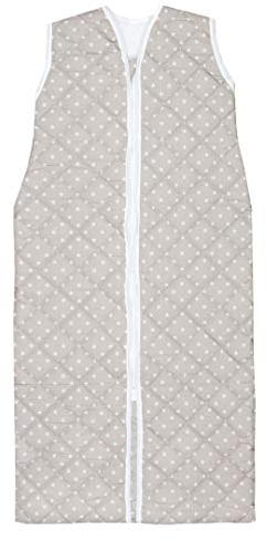 ZOLLNER Winterschlafsack für Kinder gefüttert - warmer Schlafsack aus atmungsaktiver Baumwolle - Größe 110 - mit flexiblem Reißverschluss und Kinnschutz - ohne Ärmel - Oeko Tex® zertifiziert