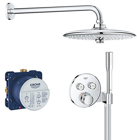 GROHE Grohtherm SmartControl - Duschsystem Unterputz (mit integriertem Brausehalter, Fertigmontageset), chrom, 34744000