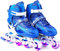 Tante Tina Kinderinliner größenverstellbar mit leuchtenden Rollen - Inlineskates für Kinder verstellbar in 4 Größen - Blau - Größe L (38-41)