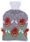 Pachamama Handknitted 100% Wool Hot Water Bottle Cover and 2 Litre Hot Water Bottle - Puffin Pattern Handmade Fair Trade Multicoloured Thermal
