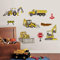 Runtoo Wandtattoo Baustellen Fahrzeuge Wandsticker Cars Wandaufkleber Kinderzimmer Babyzimmer Schlafzimmer