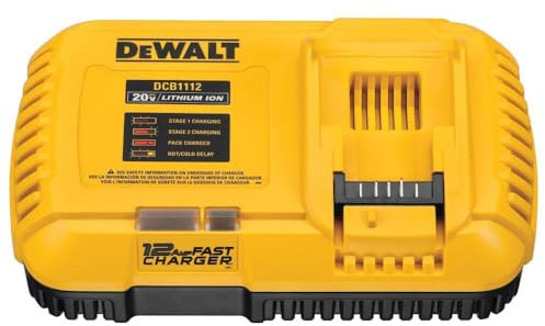 DEWALT Battery Charger, 20V + Flexvolt Fast Charger (DCB1112)
