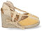 shoes&blues.es 66048-Sandalia de Cuna para Mujer, Forrado de Yute, con Pala Cerrada, y Cierre de Cordones, Primavera Verano 2022. Talla 39 Amarillo