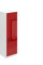 Belini Frigorifero Armadio Alto Cucina SSL. 60 cm di larghezza e 204 cm di altezza Armadio a muro per frigorifero con 2 ante, rosso lucido