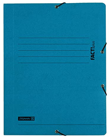 NEU BRUNNEN Sammelmappe FACT!plus DIN A4, aus Karton, blau, mit Gummizug