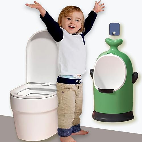 Sobebear Boys Whale Urinal Pee Trainer Small Standing Pee Trainer, Easy to Clean & Bucket Base, Splash-Proof Wall Mounted Boys Pee Trainer (Whale Green)