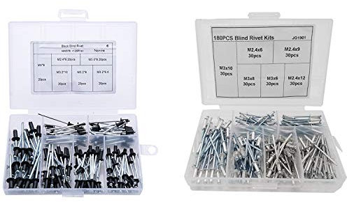 300Pcs Nail Decoration Blind Kits for Furniture Assortment Kit, 120Pcs M2.4 .0 .2 & 180Pcs M2.4 .0