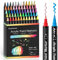 Shuttle Art Dual Tip Acrylic Paint Pens, 60 Colours Fine & Brush Paint Marker Pens, Paint Pens for Rock Painting, Ceramic, Wood, Fabric, Glass, Art Marker Pen Set for Kids Adults on Christmas Easter