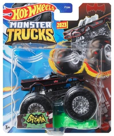 Hot Wheels Monster Trucks Neu für 2023 Maßstab 1:64 Batman The Classic TV Serie, Schwarz