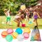 Globos De Agua Reutilizables, 16 Globos De Bomba De Agua con Cierre Automático y Llenado Rápido y 1 Bolsa De Malla, Juegos Acuáticos Al Aire Libre Para Niños y Adultos Para Peleas Acuáticas