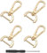 sourcing map 4Pcs Swivel Clasps Hook, 20mm(3/4 Inch) D Ring Detachable Snap Hook Metal Lobster Claw Clasp Hook with Screwdriver for Purse Making Keychain, Gold