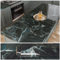 VEELIKE Antique Emerald Black Marble Wallpaper Glossy Green Black Marble Vinyl Wrap for Kitchen Worktop Covering Vinyl Self Adhesive Bathroom Wallpaper Waterproof Counter Top Covering 40cm×300cm