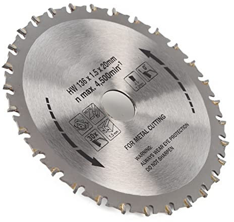Circular Saw, High-Speed Steel Iron Cutting Disc 136mm 30 Teeth, With Long Durability, For Circular Saws, Metal Cutting Tools, Instruments and Equipment