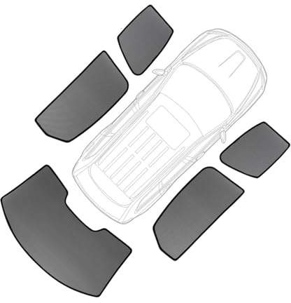 Parasoles Autoadhesivos Parasol de Coche Parasol Delantero y Trasero para Parabrisas de Coche, Compatible con Volkswagen VW Golf 5 MK5 Golf5 2004-2010.(5pcs)