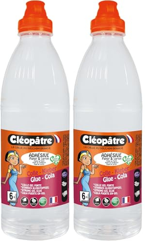 CLÉOPÂTRE Colle transparente forte Adhésive en 1 kg (Lot de 2)