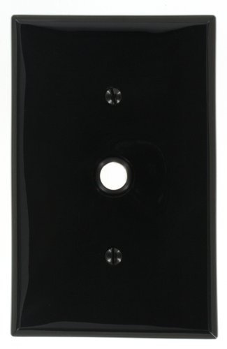 Leviton 1-Gang .406-inch trou appareil téléphonique/cble prise murale noir