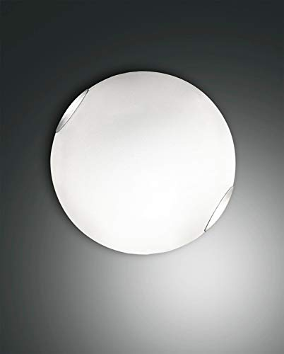 Fabas 2385-65-102 Deckenleuchte Nickel matt, Glas satiniert