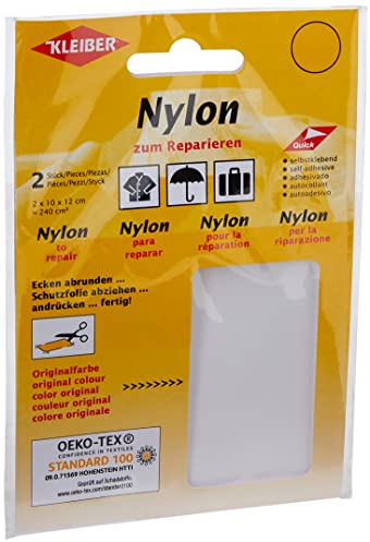 Kleiber + Co.GmbH Nylon-Flicken, 100% Polyamid, Weiß, ca. 10 cm x 12 cm
