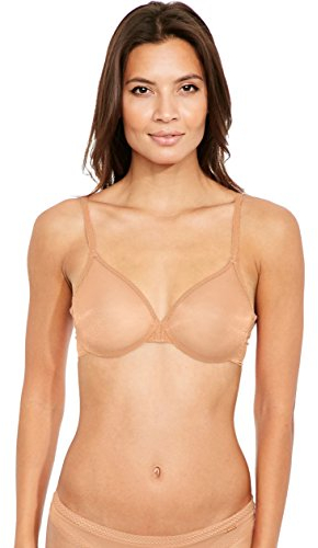Gossard Women's Glossies Sheer U/Wired Bra, Nude, 34 34DD UK
