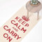 Homescapes Teppich/Läufer Keep Calm and Carry On, Baumwollteppich mit Aufdruck aus 100% Baumwolle, 60 x 100 cm, rot-weiß